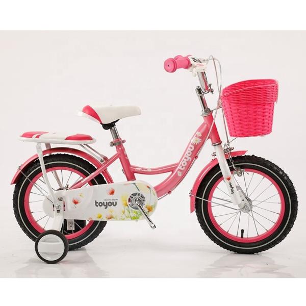 Customization 12 14 16 18 Inch Children Bike With Training Wheels And Color Matching Plastic Basket