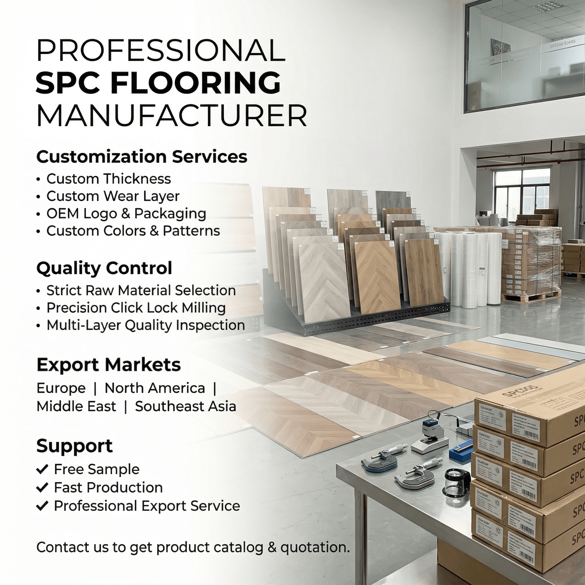 Wholesale Luxury Spc Vinyl Plank Flooring Anti-Slip Click Lock System 8mm 6mm 4mm Waterproof OEM Distributor Export