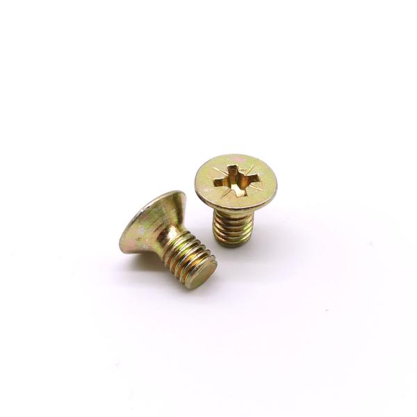 Yellow Zinc Type Z Steel Machine Screws Stainless Steel Flat Head Phillips Machine Screws
