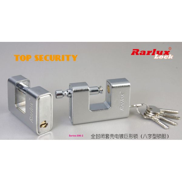 Rarlux High Security Solid Stainless Steel Necklace Padlock Anti-theft Rectangular Padlock 85/95/105mm