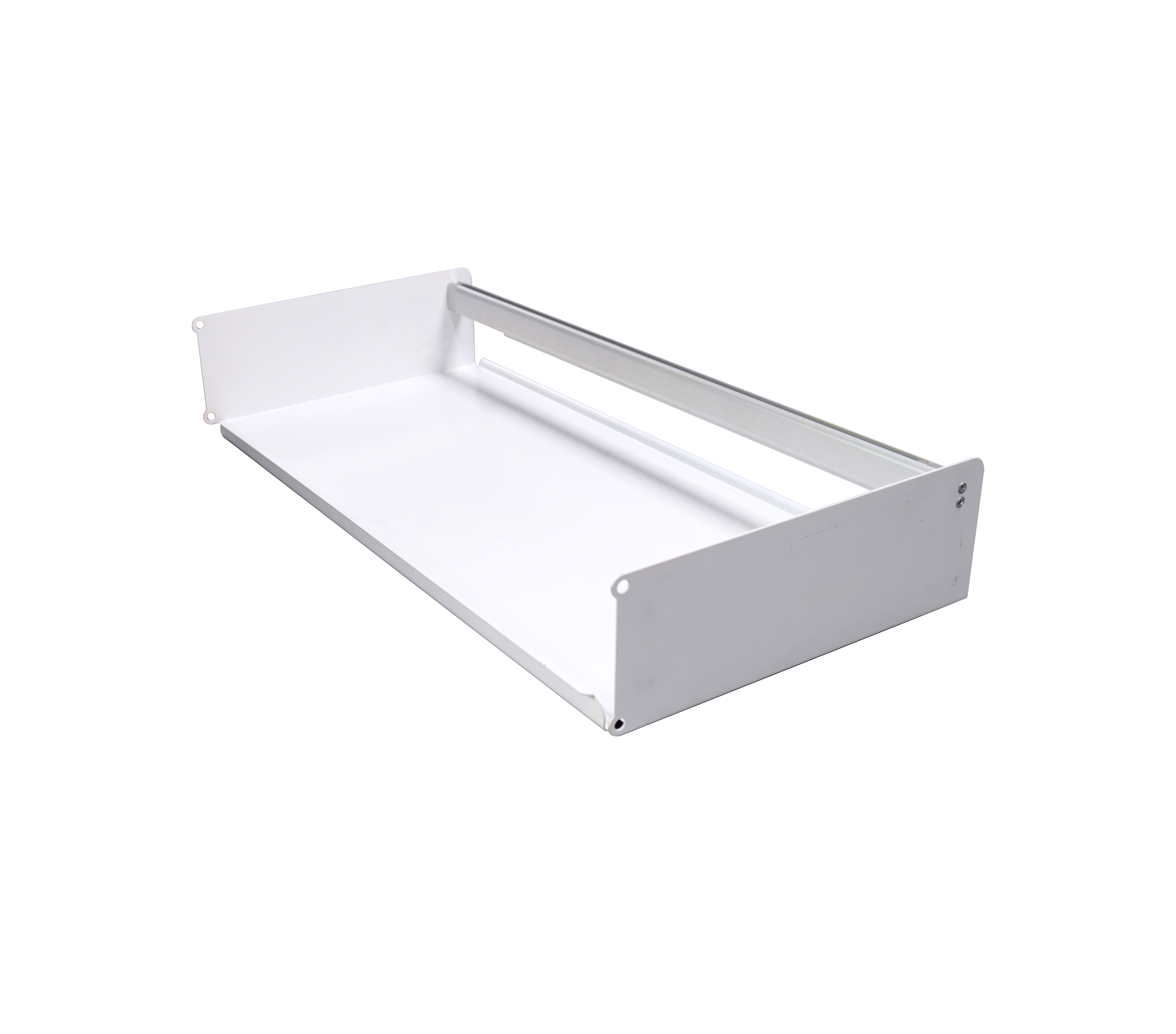 Living Room Modern Wall Shelf Storage White Floating Aluminum Rail for Clothing & Flower Pot Multifunction Adjustable Design
