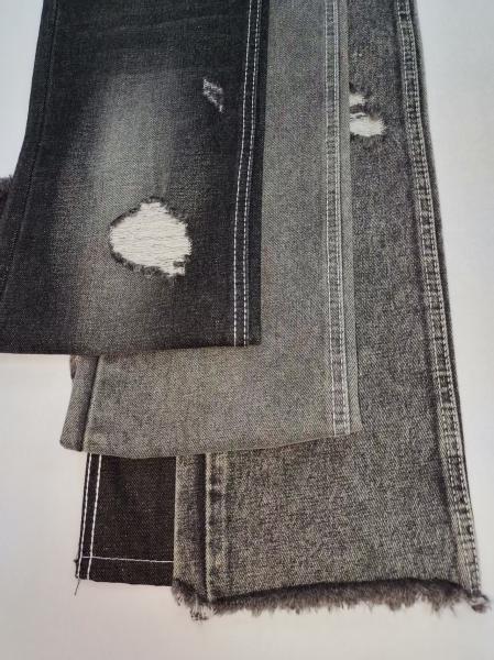 62%Tissus en coton denim non élastique noir/blanc avec 10x7 Construction JSD3022B pour jeans pour garçons