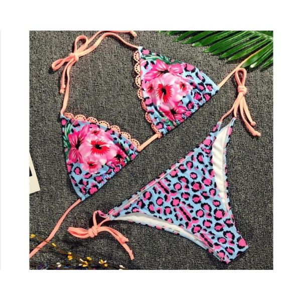 Sexy Leopard 2018 Micro Bikini Set Push Up Thong Biquini High Cut Women