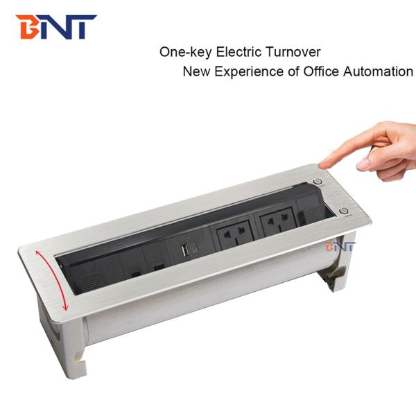 Popular office furniture motorized flip up tabletop power outlet for conference table