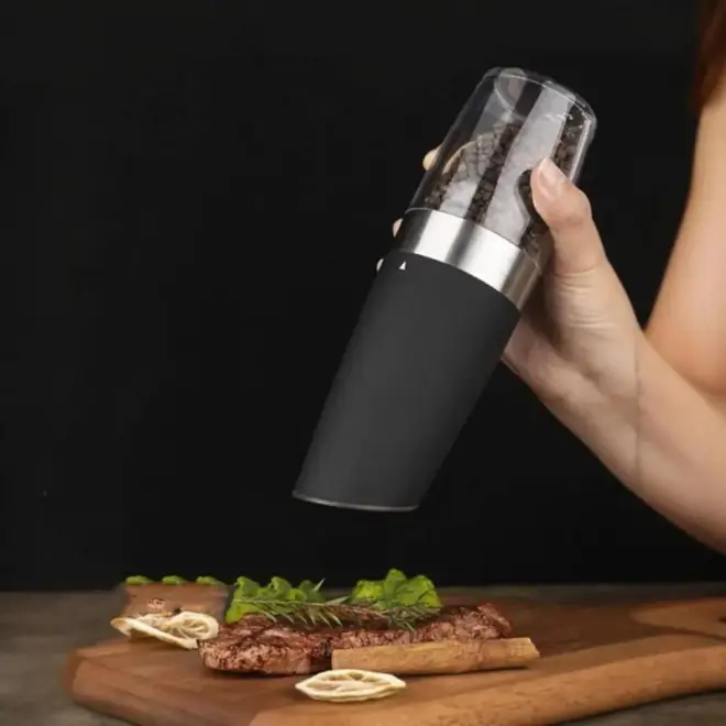 Electric Pepper Grinder Set with Costomized Logo Rechargeable Salt and Pepper Mill