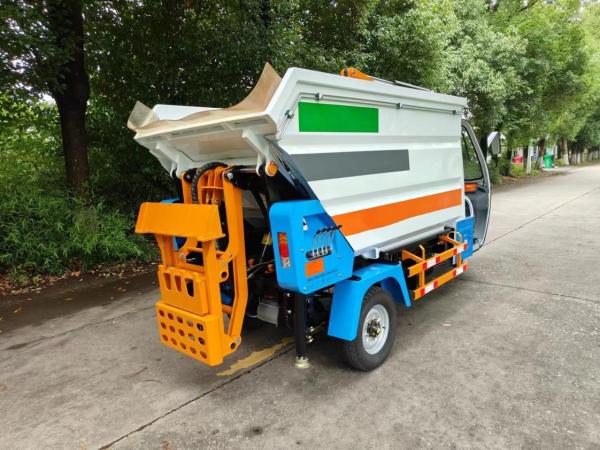 Three Wheeled New Energy Electric Rear Bucket Waste Collection Truck