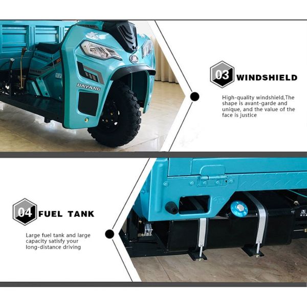 Transporte de carga Triciclo de 200 cc com motor e chassi 50*100 na Costa do Marfim