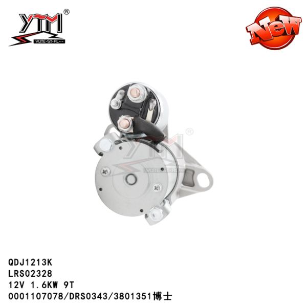 QDJ1213K LRS02328 Toyota Yaris Starter Motor 12V 1.6KW 9T 0001107078 DRS0343 3801351