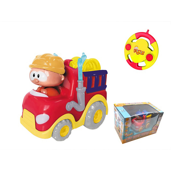 Toddler Plastic RC Cartoon Block Cars Infant Baby Toys 18 Months Radio Control