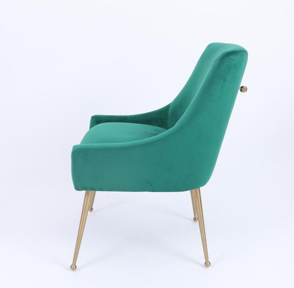 Metal Golden And Green Fabric Living Room Leisure Chair Commercial