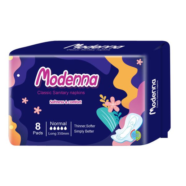 поверхность хлопка санитарной салфетки 350mm Overlong устранимая Breathable органическая