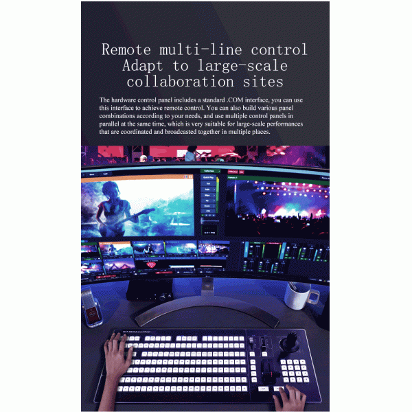 PTZ Input 4M/E TYST Switch Panel Keyboard VMIX Control Panel 4ME Real Time Live Slow Motion Playback Systems