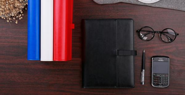 A5/A6 size PU leather magnetic flap USB 4G customized Refillable Ring Binder organizer