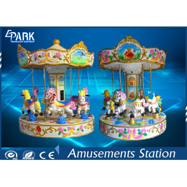 Fiberglass Kiddy Ride Horse Carousel Ride Outdoor Playgroud Amusement Park Equipment