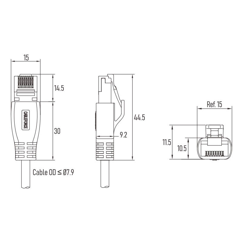 IEC 60603 7 7 галоид кабеля RJ45 8P8C PUR заплаты локальных сетей Cat6a свободный