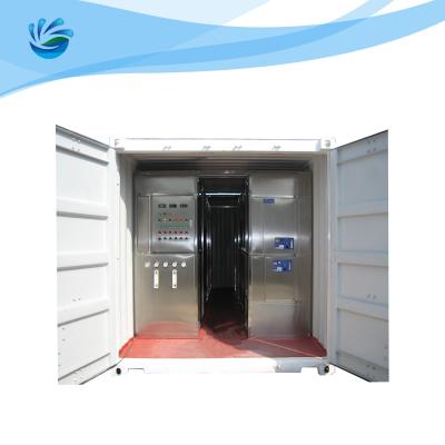 Installation de traitement de l'eau containerisée de dessalement d'osmose d'inversion