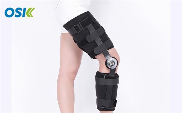 Unisex Hinged Orthopedic Leg Braces , Open Patella Bilateral Leg Braces