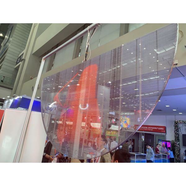 Customized Transparent LED Display Screen Creative Circle LED Screen