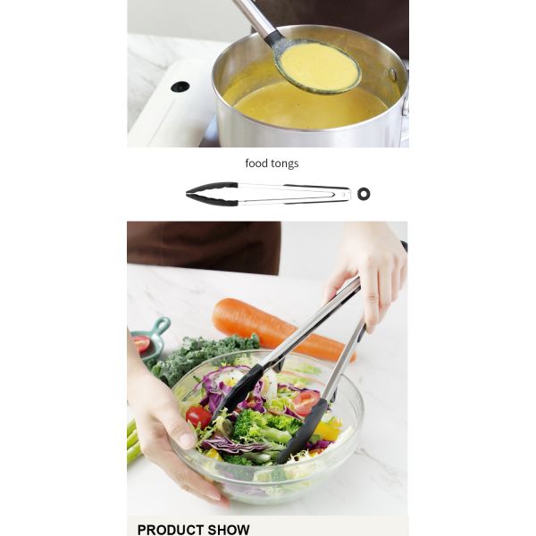 утвари силикона 9Pcs варя с ручкой нержавеющей стали