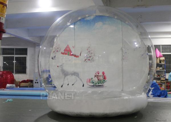 Logotipo inflável exterior de Customzied do globo da neve de encerado durável do PVC