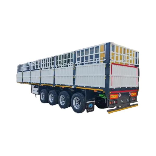 Cimc populaire promotionnel Grand camion de fret remorque 4 axle clôture Semi-remorque
