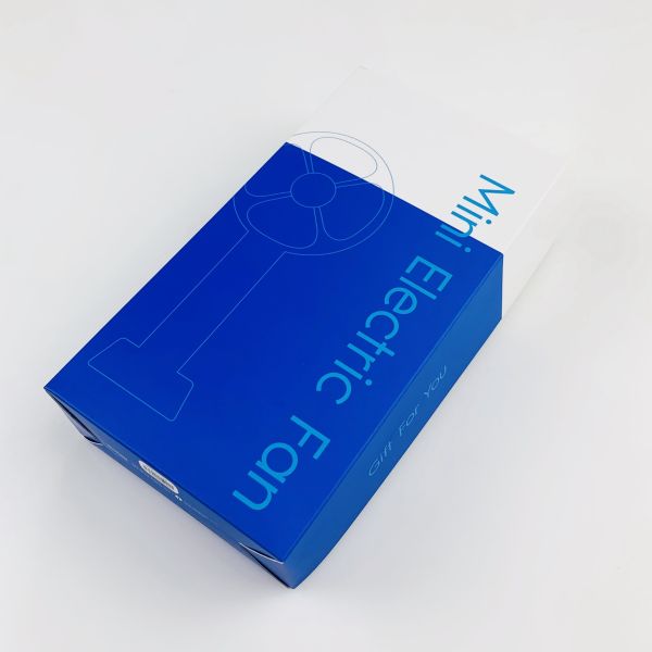Caja de embalaje de productos electrónicos plegables reciclables para mini ventilador electrónico portátil