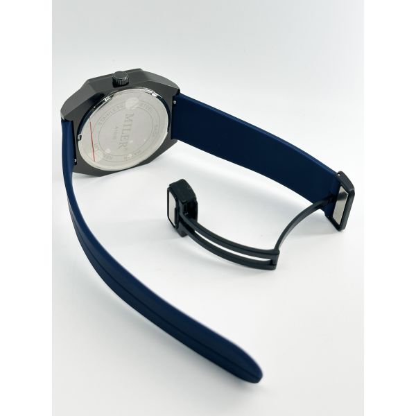 На заказ логотип Милер Модный Хронограф Кварцевые мужские часы Большой циферблат Силиконовые личные часы Люксовые спортивные часы