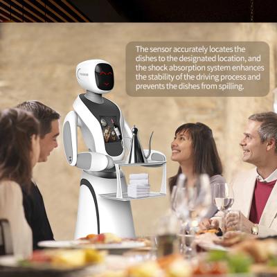 Humanoid autônomo do robô da entrega do robô automático inteligente do serviço do restaurante