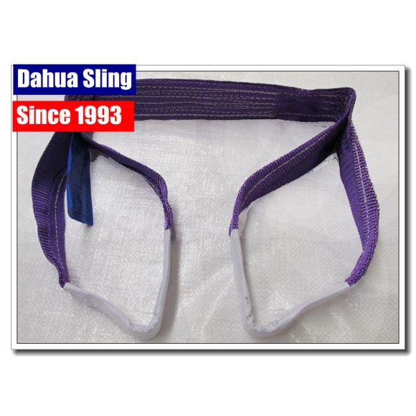 Heavy Duty Polyester Lifting Slings Crane Lifting Straps For Cargo / Crane