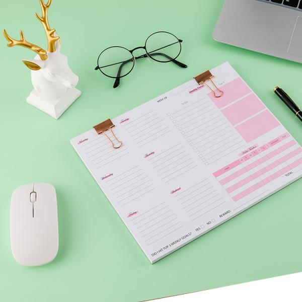 Capa de papel sin fecha Agenda de objetivos Diario Mensual Anual Diario espiral Planificador de hábitos Tracker