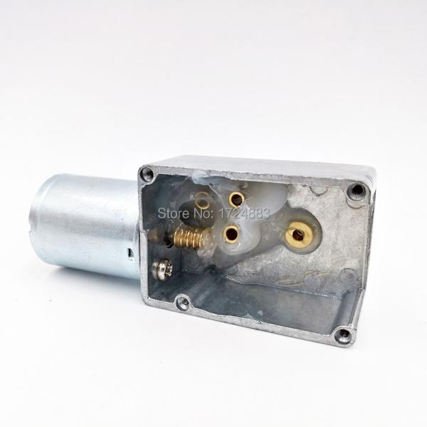 Faradyi 6-24V 3-65rpm 0.46-2.4A Reversible Dc 12v Double Shaft Permanent Magnet Worm Gear Motor For Electric Bicycle