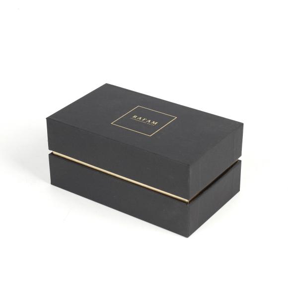 CMYK Black Essential Oil Cardboard Box With Lid 2.5mm