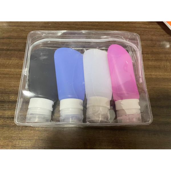 Convenient Silicone Travel Bottle Kit Volume 37ml / or Custom 89ml Sample Free Sample