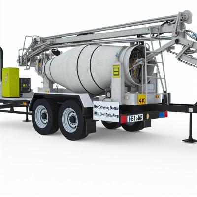 Max Conveying Distance 150m  HBT6013K 40M3/H Concrete Pump Trailer
