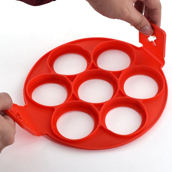 Seven Hole 37*22*0.8cm Silicone Egg Mould Kitchen Tools Accessories
