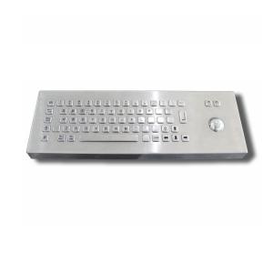 Teclado de aço inoxidável impermeável desktop de IK07 IP65 com Trackball