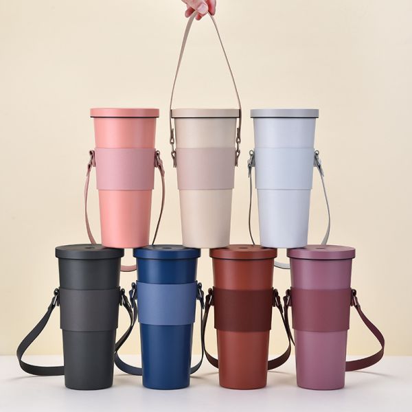 Stainless Steel Reusable Tea Coffee Travel Mug WITH LID Customized Logo Acceptable