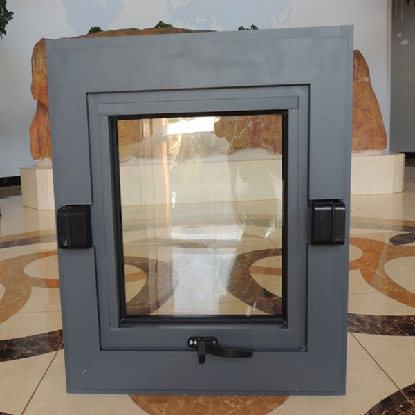 Алюминиевый цвет Средний поворотный хоппер Окна UPVC рамочная крыша