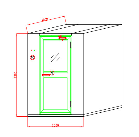 Оборудование комнаты чистки удаления пыли ливней воздуха чистой комнаты персонала