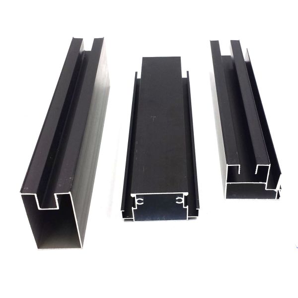 Standard Black Powder Coated Aluminium Extrusions For Construction
