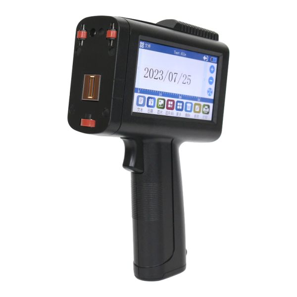 Mini QR Date Logo Handheld Printer Gun for Bottle Glass Plastic Wood Metal in English