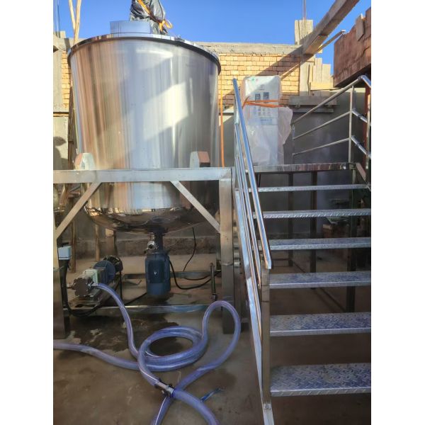 Máquina emulsionadora al vacío con forma de tambor con bomba de vacío Siemens y recipiente normal