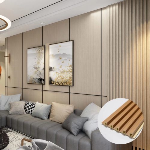 160*24mm WPC Fluted Louver Wall Panel Interior Stain Proof