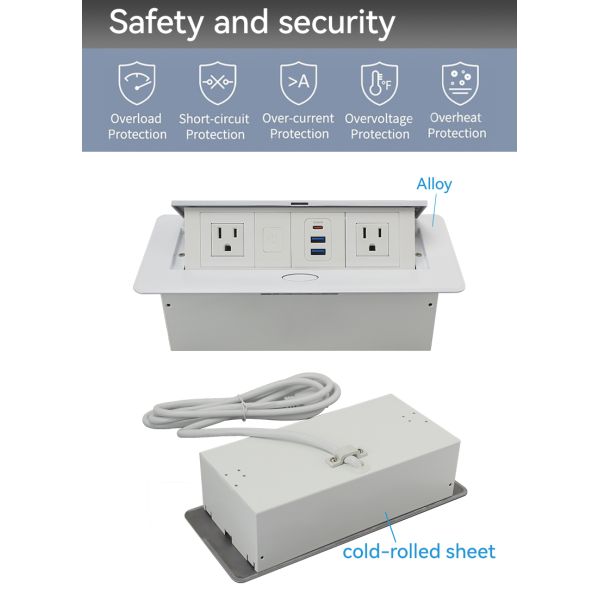 Compact Usb Desktop Socket Box Power Outlet Box OEM CUL Certificated