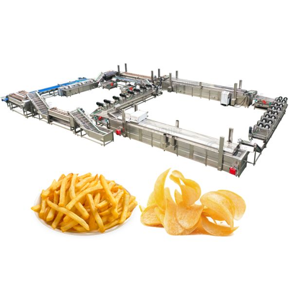 1kg Potato Chips Making Machine Potato Chipper Machine 4000 X1100 X 2200mm