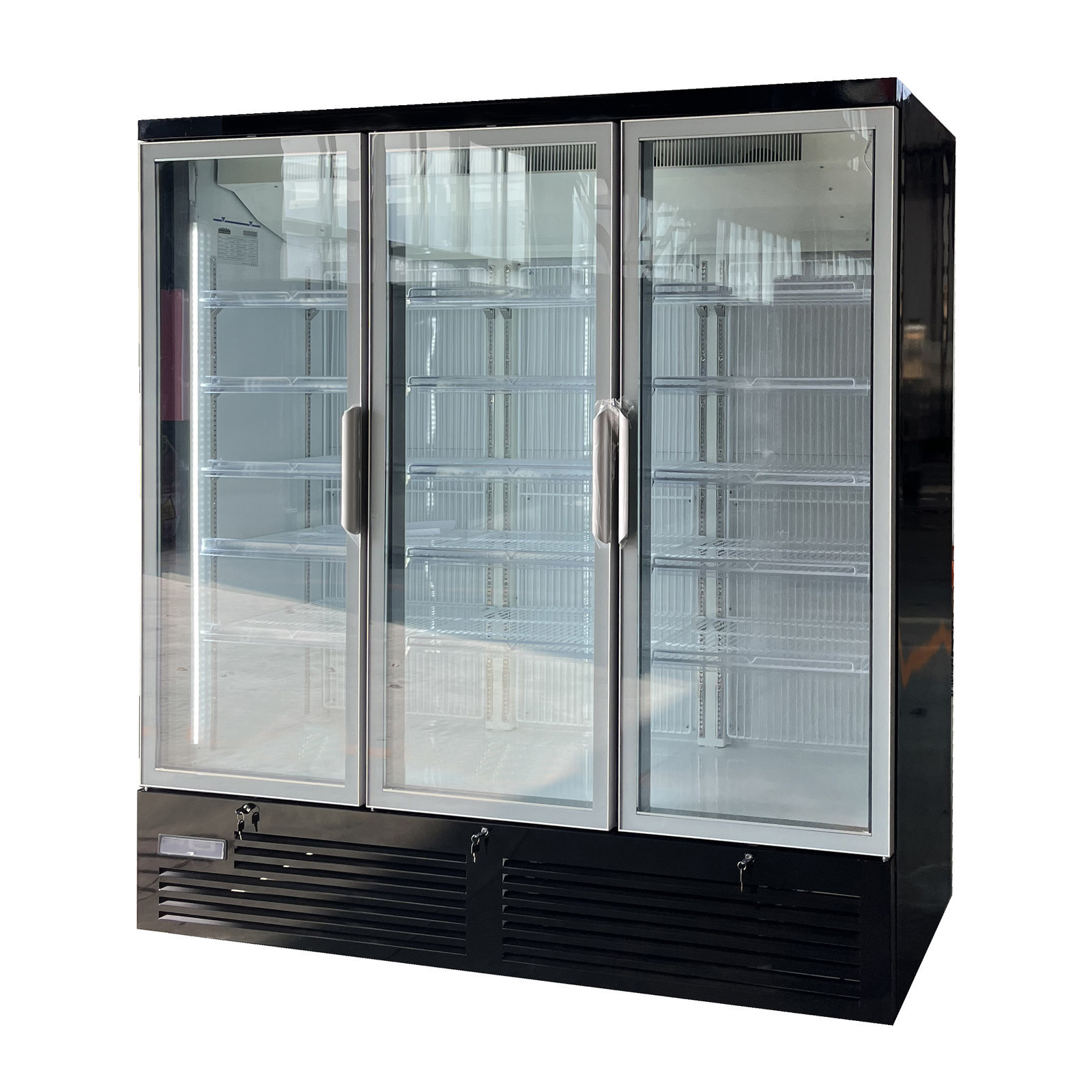 Upright Multideck Glass Door Refrigerator Commercial Display Fridge and Freezer with LED light