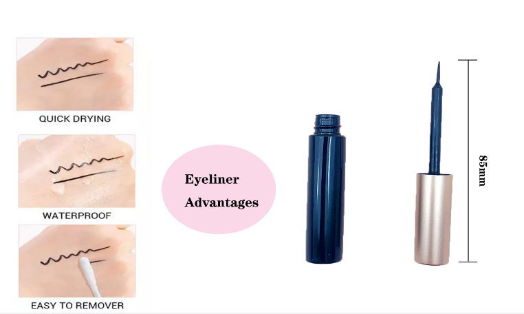 ODM Black Natural False Eyelashes Magnetic Lashes With Eyeliner