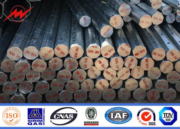 33KV Linha Galvanizada de Transmissão Polar de Potência de Aço Tubular Distribuição Elétrica Octogonal