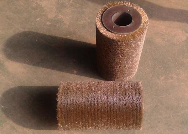 Retread Tire Industrial Roller Brushes Steel Wire Material For Rubber Tire Recycling