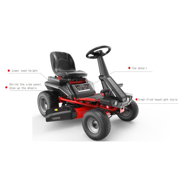 Steel Riding On Garden Lawn Mower WIth Lithium Battery 30inch